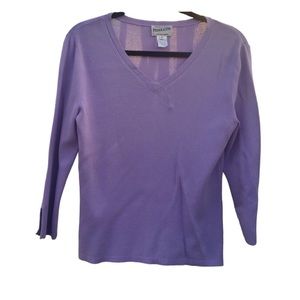 Vintage Pendleton Sweater Lavendar V- Neck Small